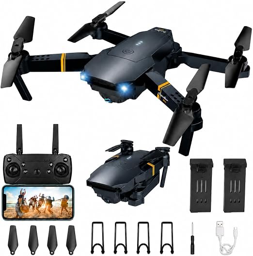 BezosMax Drones with One Key Start Speed Adjustment & 3D Flips for Adults Beginner, 1080P Camera Foldable FPV RC Quadcopter, Toys Gifts for Teen Boys Girls