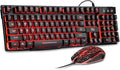 Rii Gaming Keyboard and Mouse Set,3-LED Backlit(RK108)