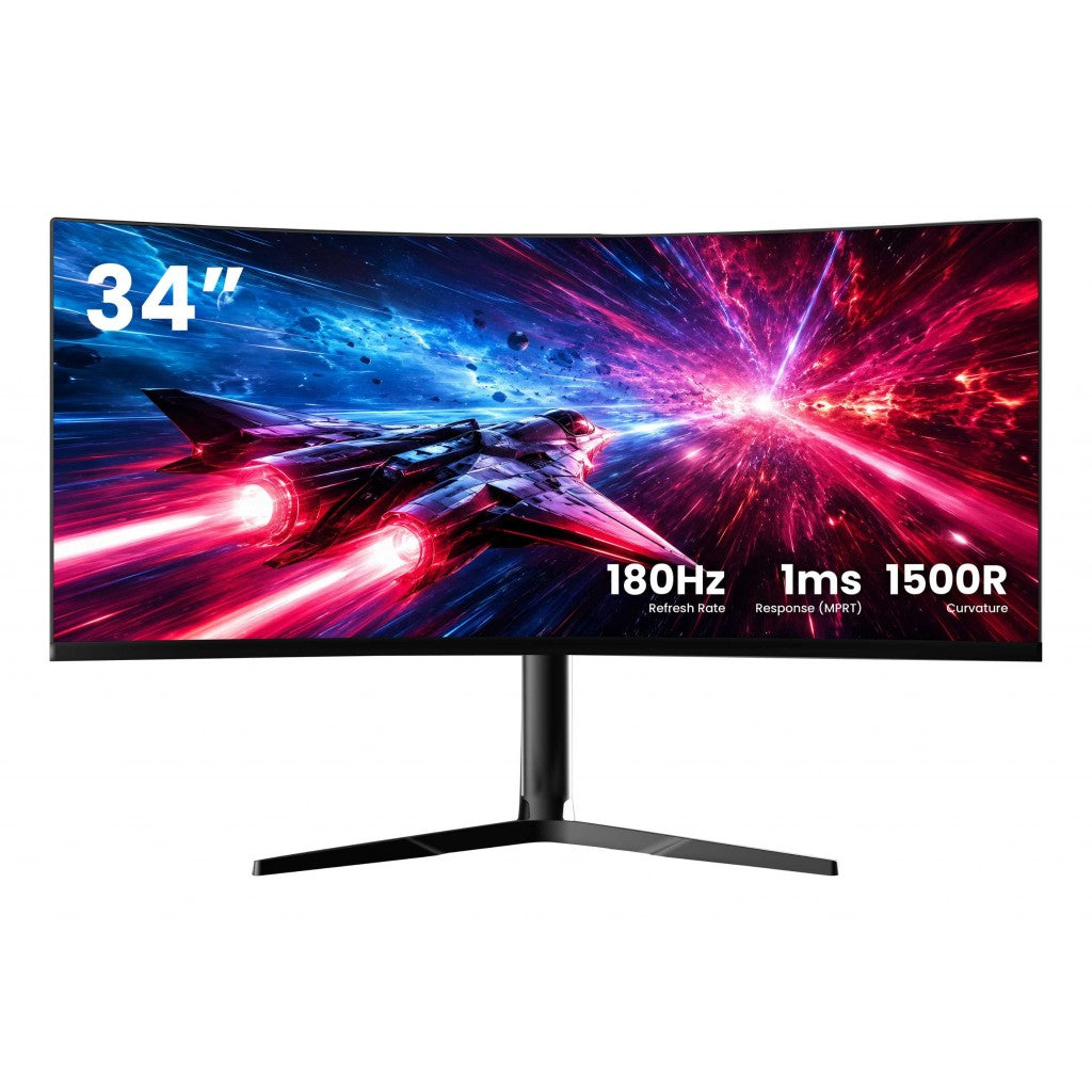 WT 34QC V180 34" UWQHD 180Hz Curved Gaming Monitor